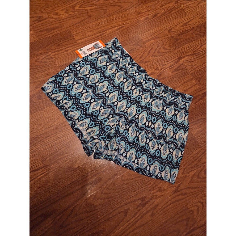 Wildfox Womens Blue Ikat Tribal Print Elastic Waist Shorts XXL New